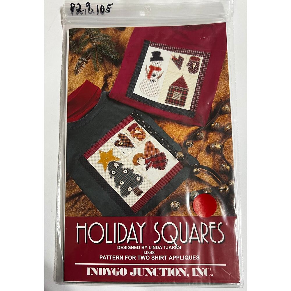 NEW Indygo Junction-Pattern Two Shirt Holiday Applique Pattern & Instructions
